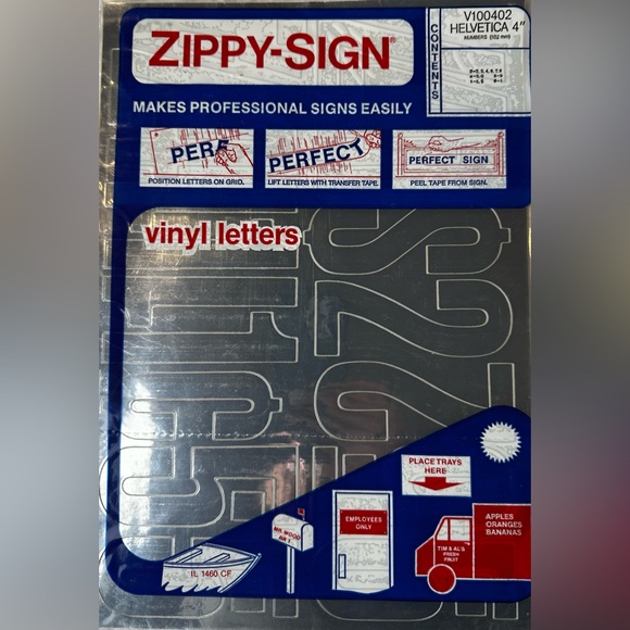 Other | Zippysign Vinyl Letters 4 Silver Numbers | Poshmark